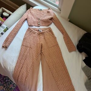 Free People Pink Sweater Set